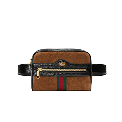 [200~250만 사은품]GUCCI 517076-2863 구찌 오피디아 체스트넛 스웨이드 스몰 벨트백