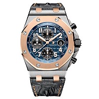 [스페셜오더]Audemars Piguet-오데마피게 로얄 오크 듀얼타임 파워리저브 스틸 블랙 41mm