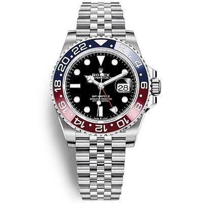 [스페셜오더]ROLEX-롤렉스 GMT-마스터 II 스틸 블랙 다이얼 시계 40mm