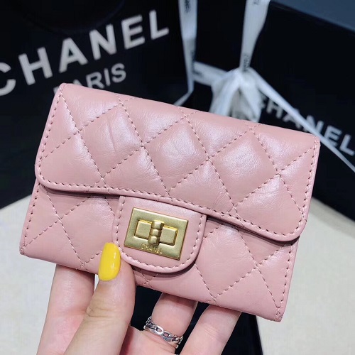 [스페셜오더]CHANEL-A80831 샤넬 핑크 골드 메탈 2.55 플랩 카드 홀더