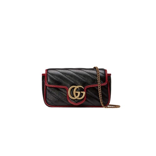 [스페셜오더]GUCCI-574969 8277 구찌 GG 마몽 블랙 마틀라세 수퍼 미니백