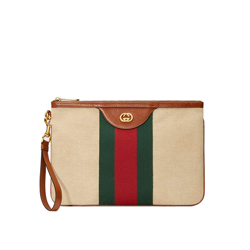 [스페셜오더]GUCCI-576053 9686 구찌 Web 빈티지 캔버스 파우치