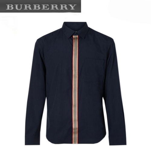 BURBERRY-80154361 버버리 아이콘 스트라이프 디테일 스트레치 포플린 셔츠