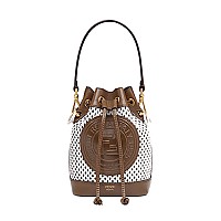 [스페셜오더]FENDI-8BS010 펜디 옐로우 글레이즈드 캔버스 스몰 몬트레조 버킷 백