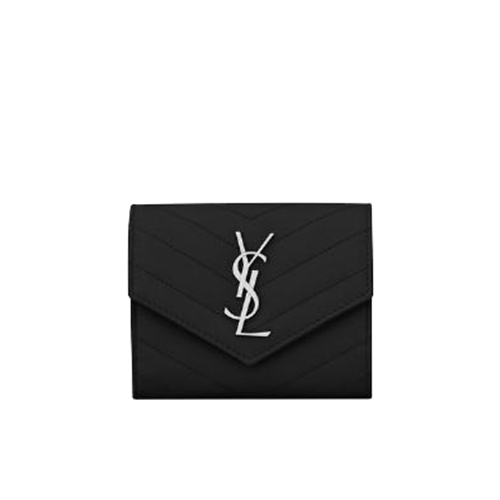 [스페셜오더]SAINT LAURENT-403943 생 로랑 모노그램 실버메탈 컴팩트 3단 지갑