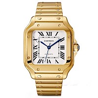 ★[1대1완벽재현]Cartier-WSSA0009 까르띠에 산토스 오토매틱 스틸 라지모델 가죽스트랩 시계40mm