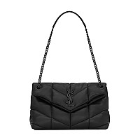 SAINT LAURENT-577476 생 로랑 화이트 나파 퀼팅 가죽 스몰 puffer
