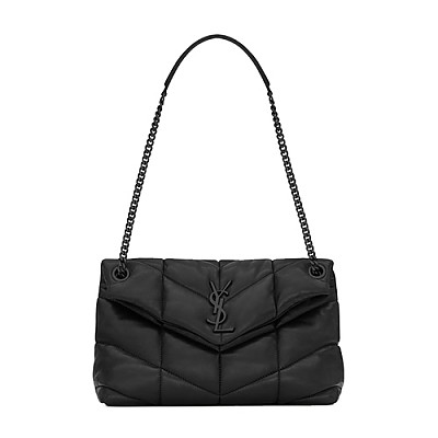 SAINT LAURENT-577476 생 로랑 화이트 나파 퀼팅 가죽 스몰 puffer