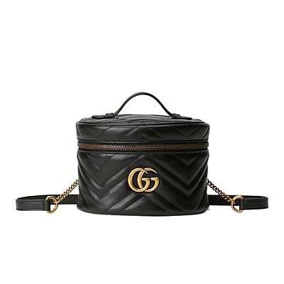 [스페셜오더]GUCCI-598594 1000 구찌 GG 마몽 블랙 마틀라세 미니 백팩