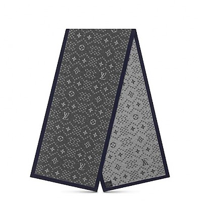 LOUIS VUITTON-M76037 루이비통 그레이 모노그램 플레이크 니트 스카프
