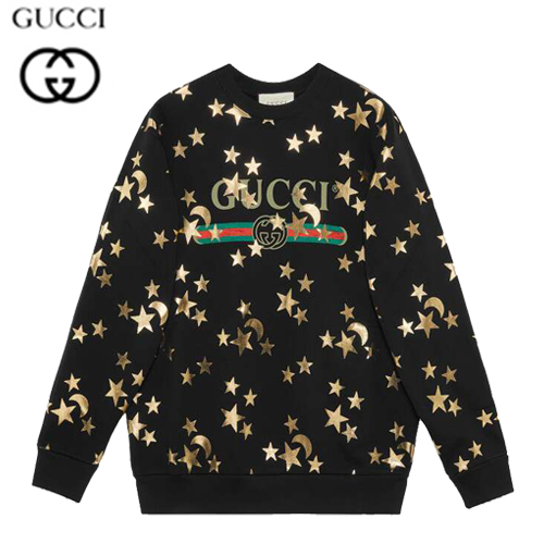 GUCCI-469250 1082 구찌 블랙 별/달 모양 프린트 스웨트셔츠