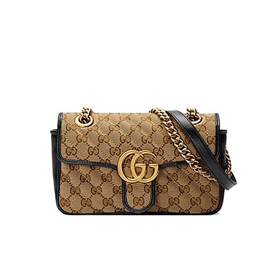 [스페셜오더]GUCCI-446744 8561 구찌 GG 마몽 베이지/레드 미니 핸드백