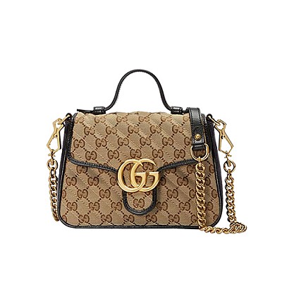 [스페셜오더]GUCCI-583571 8561 구찌 베이지 GG 마몽 미니 탑 핸들 백