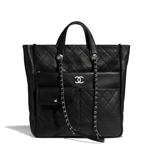 [스페셜오더]CHANEL-AS1299 샤넬 블랙 실버메탈 라지 지퍼 쇼핑백