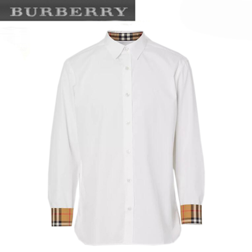 BURBERRY-80087031 버버리 화이트 스트레치 포플린 셔츠