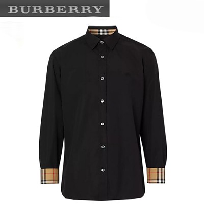 BURBERRY-80087051 버버리 네이비 스트레치 포플린 셔츠