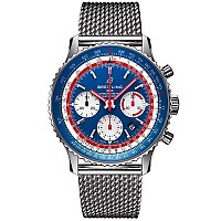 [스페셜오더]BREITLING-브라이틀링 내비타이머 01 크로노그래프 스틸 화이트다이얼 시계43mm