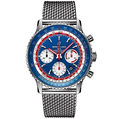 [스페셜오더]BREITLING-브라이틀링 내비타이머 로즈 골드 스틸 실버 Man´s 38mm