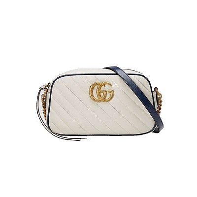 [스페셜오더]GUCCI-447632 4511 구찌 GG Marmont 코발트 블루 벨벳 스몰 숄더 백