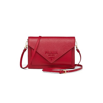 [스페셜오더]PRADA-1BP020 프라다 화이트 사피아노 가죽 미니 엔벨로프 백