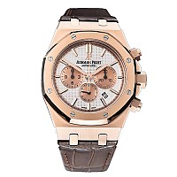 [AP전문OM팩토리][스페셜오더]Audemars Piguet-오데마 피게 로얄 오크 셀프와인딩 크로노그래프 핑크골드 브라운 다이얼 시계41mm