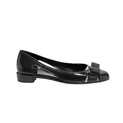 Ferragamo-035656 페라가모 핑크 PVC 바라 보우 슬립