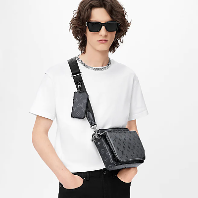 [스페셜오더]LOUIS VUITTON-M57840 루이비통 네이비 블루 모노그램 프린트 트리오 메신저