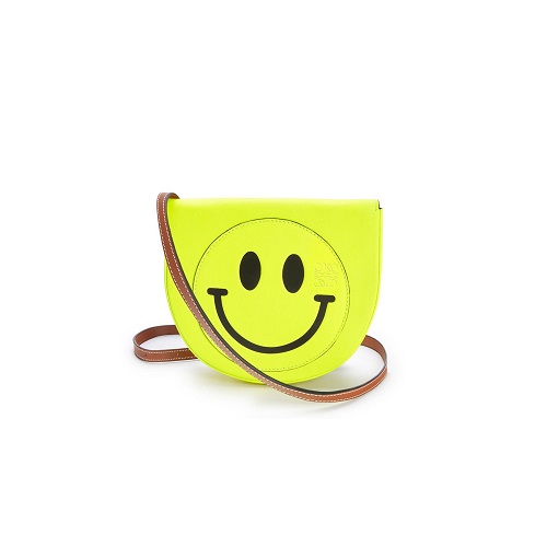 [스페셜오더]LOEWE-A661 로에베 네온 옐로우 Smiley Heel bag 스마일리 힐 백