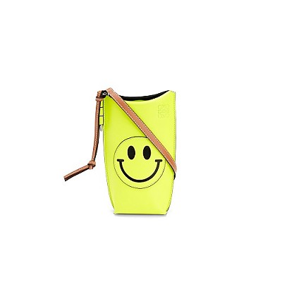 [스페셜오더]LOEWE-A685 로에베 네츄럴/옐로우 라피아 Smiley Slit bag 스마일리 슬릿 백