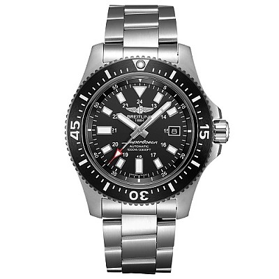 [스페셜오더]BREITLING-브라이틀링 슈퍼오션 II 볼케이노 블랙 스틸 남성시계44mm