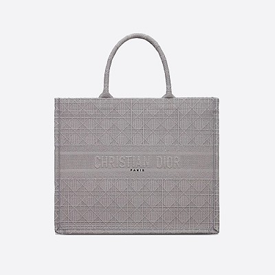 DIOR-디올 에크루/블루 Oblique 자수 Dior Book Tote 라지 토트백 42cm - M1286ZRIW_M828