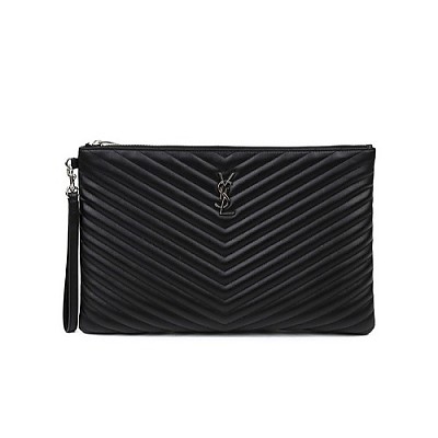 [스페셜오더]SAINT LAURENT-440222 생 로랑 블랙 금장 모노그램 마틀라세 라지 클러치 36cm