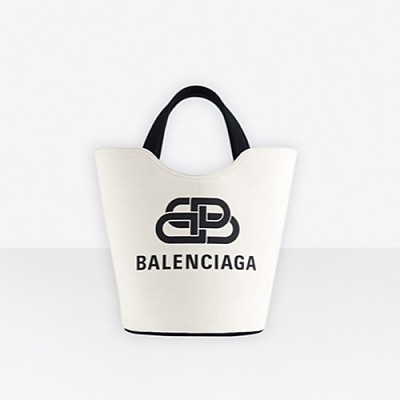 [스페셜오더]BALENCIAGA-92933 발렌시아가 내추럴 웨이브 캔버스 토트백 XS