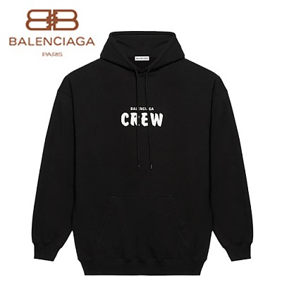 BALENCIAGA-578135 발렌시아가 옐로우 프린트 컬리 플리스 Crew 후디 남여공용