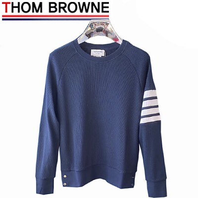 THOM BROWNE-08308 톰 브라운 그레이 스트라이프 장식 스웨트셔츠 남여공용