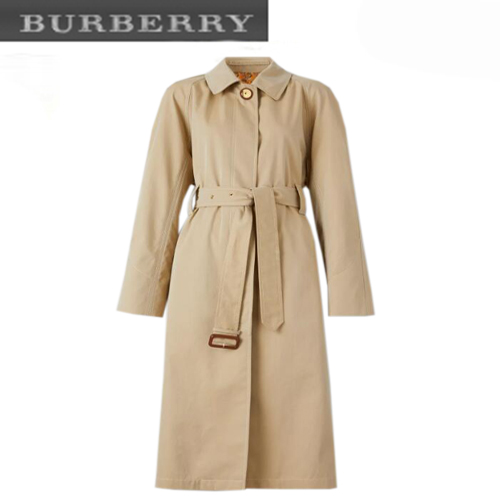 [스페셜오더]BURBERRY-80300591 버버리 허니 트로피컬 개버딘 벨트 카 코트