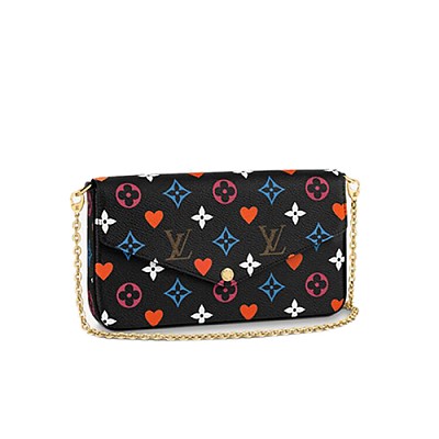 [스페셜오더]LOUIS VUITTON-M62982 루이비통 에삐 레더 스트라이프 장식 로즈 발레리나 포쉐트 펠리시