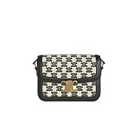 CELINE-187363 셀린느 블랙 카프스킨 클래식 트리옹프 숄더백 22cm