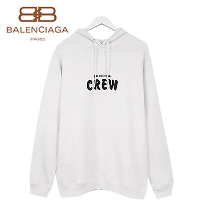 BALENCIAGA-578135 발렌시아가 옐로우 프린트 컬리 플리스 Crew 후디 남여공용