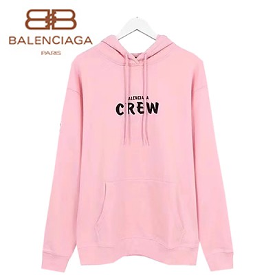 BALENCIAGA-578135 발렌시아가 블랙 프린트 컬리 플리스 Crew 후디