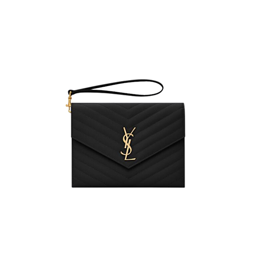 [스페셜오더]SAINT LAURENT-617662 생 로랑 블랙 쉐브론 퀄트 MONOGRAM 클러치