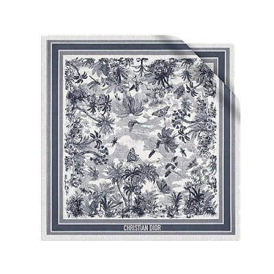 DIOR-04TDJ09 디올 블루 DIOR TOILE DE JOUY TROPICALIA 스퀘어 스카프