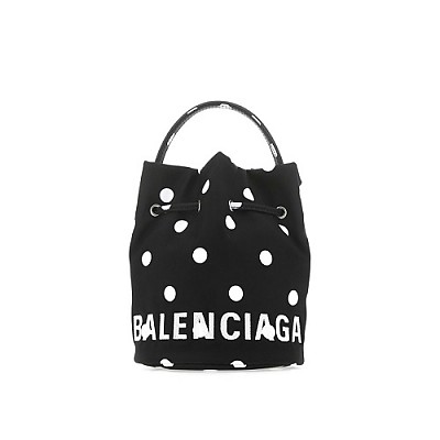 [스페셜오더]BALENCIAGA-619458 발렌시아가 블랙 WHEEL XS 드로스트링 스몰 버킷백