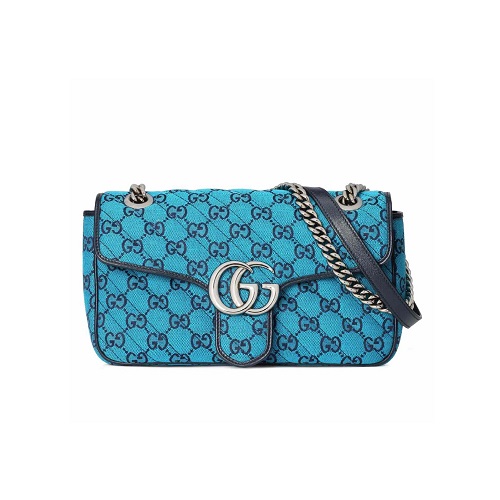 [퍼팩트버전]GUCCI-443497 4164 구찌 블루 GG 마몽 GG 멀티컬러 스몰 숄더백