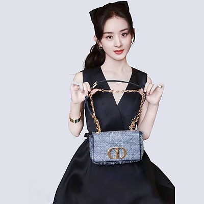 [스페셜오더]DIOR-S5037 디올 블랙 까나쥬 스티칭 CARO 카로 더블 파우치 핸드백