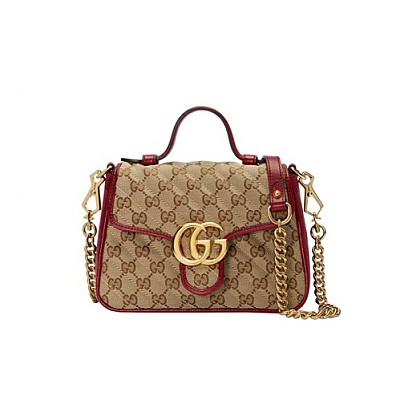 [스페셜오더]GUCCI-583571 1000 구찌 GG 마몽 블랙 미니 탑 핸들백