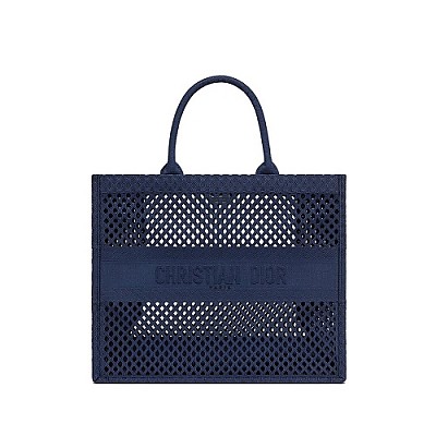 DIOR-디올 에크루/블루 Oblique 자수 Dior Book Tote 라지 토트백 42cm - M1286ZRIW_M828