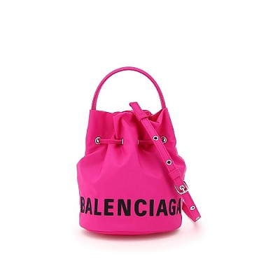 [스페셜오더]BALENCIAGA-619458 발렌시아가 레드 WHEEL XS 드로스트링 스몰 버킷백