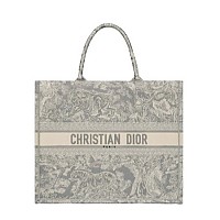 [스페셜오더]CHRISTIAN DIOR-M1286 디올 Mizza 멀티 컬러 베이지 자수 BOOK TOTE 백