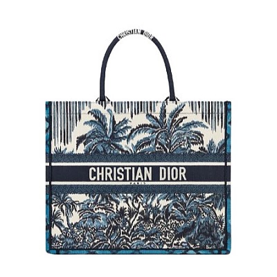 [스페셜오더]DIOR-M1286ZT 크리스찬 디올 블루 멀티 컬러 Tie & Dior 자수 BOOK TOTE 백